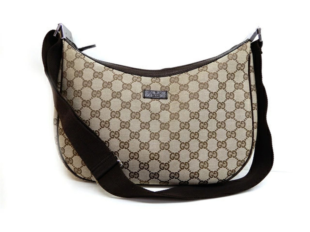 Gucci Hobo Bag Canvas Embossed